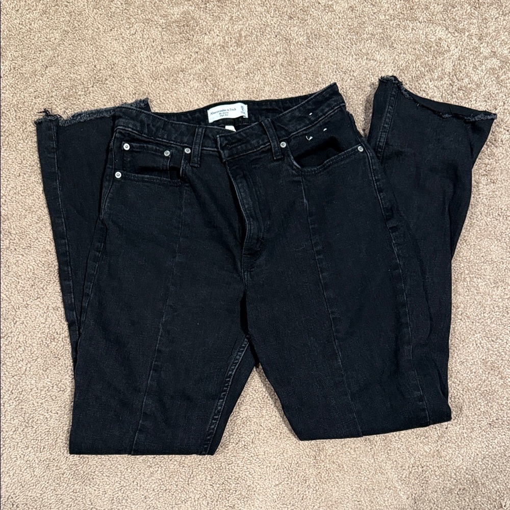 Abercrombie & Fitch Curve Love High Rise Black Skinny Jeans